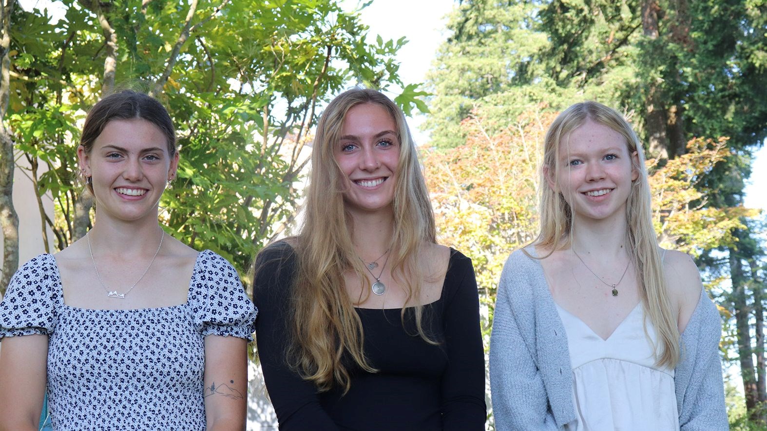 Governor General Medallion recipients Gillianne Stewardson, Delaney Ewing and Alli Horsthuis. Missing from photo: Izaak Read.
